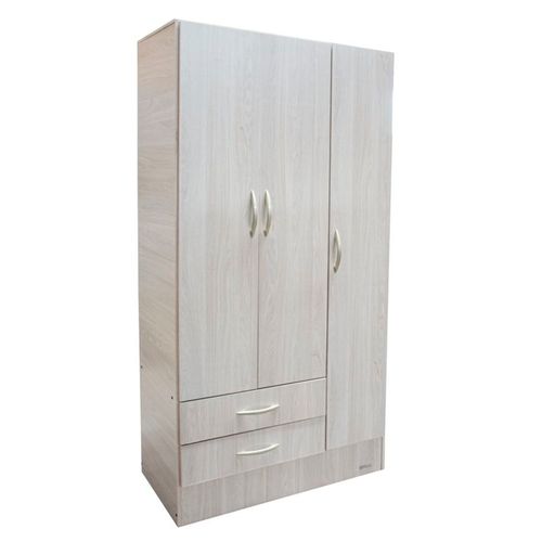 Placard 3 Puertas 2 Cajones - Gris Andino