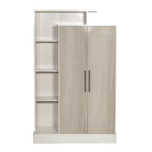 Modular Armario Multifunción 2 Puertas 3 Estantes Máximo Gris/Blanco