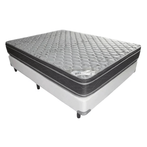 Conjunto Sommier Espuma De Alta Densidad Gani Silver Flex 140x190x025