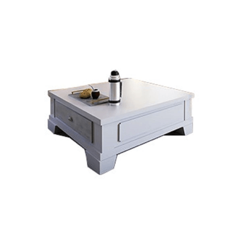Mesa Ratona Muebles Del Sur 1.00M Bco/Gris Veteado