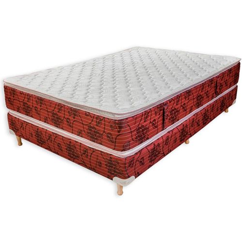 Conjunto Sommier Resorte Sueño Dorado Granate 140x190