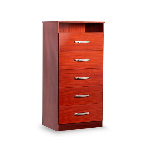 Cómoda Chifonier Máximo 60102 con estante 5 Cajones Caoba
