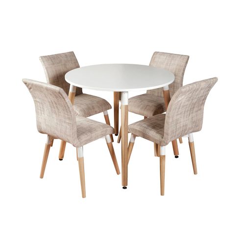Combo Comedor Donnet Noa Mesa 0.90 Mts + 4 Sillas