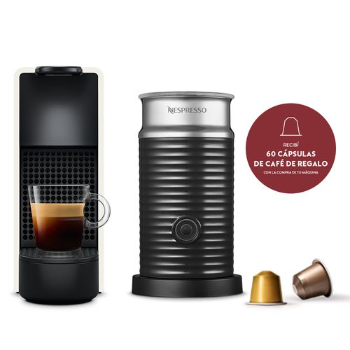 Cafetera Nespresso C-30 Essenza Mini White + Aeroccino