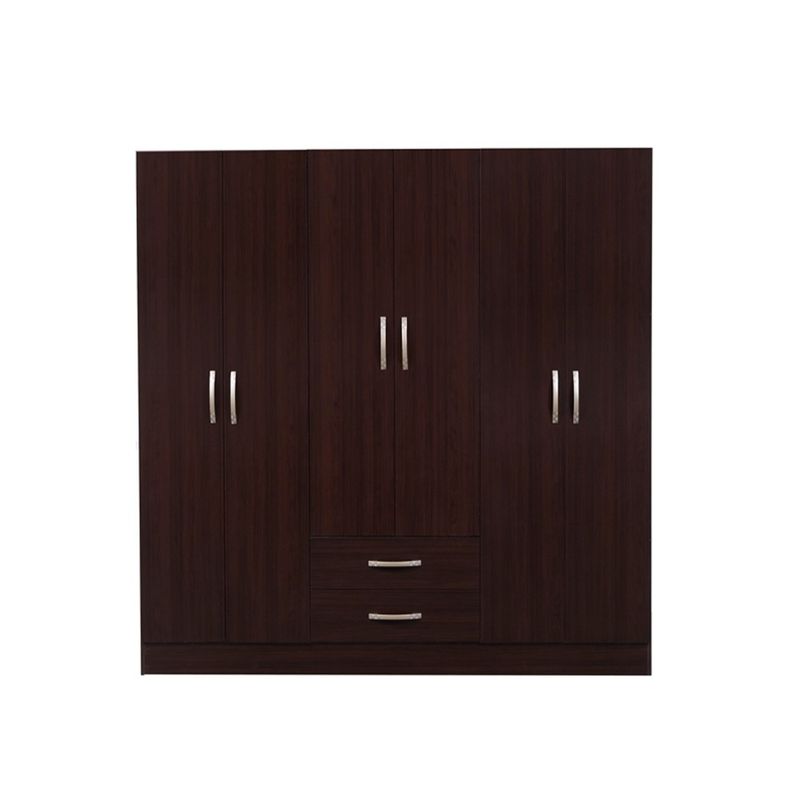 Placard Benevento 180 6 Puertas 2 Cajones Moro