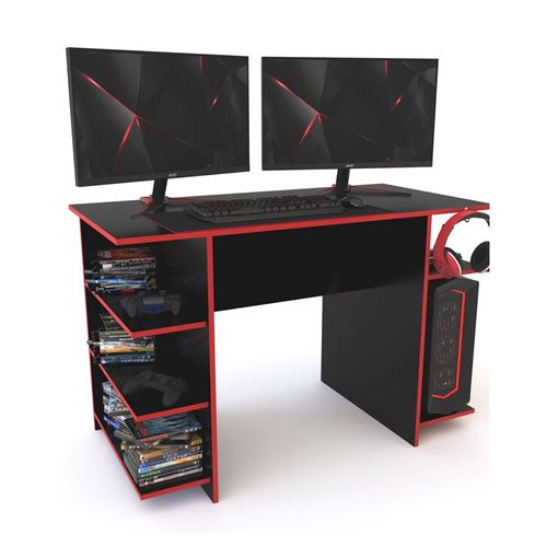 Escritorio Delos DGA01NER Gamer 4 Estantes