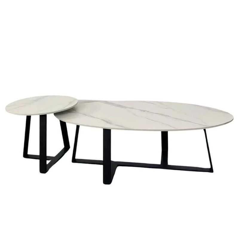 Mesa Living Tribeca Mst05 Set Amaral Neolith Base Negra