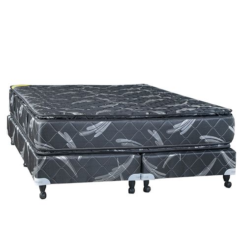 Conjunto Sommier Espuma De Alta Densidad Maxiking Brisas 160x200x030