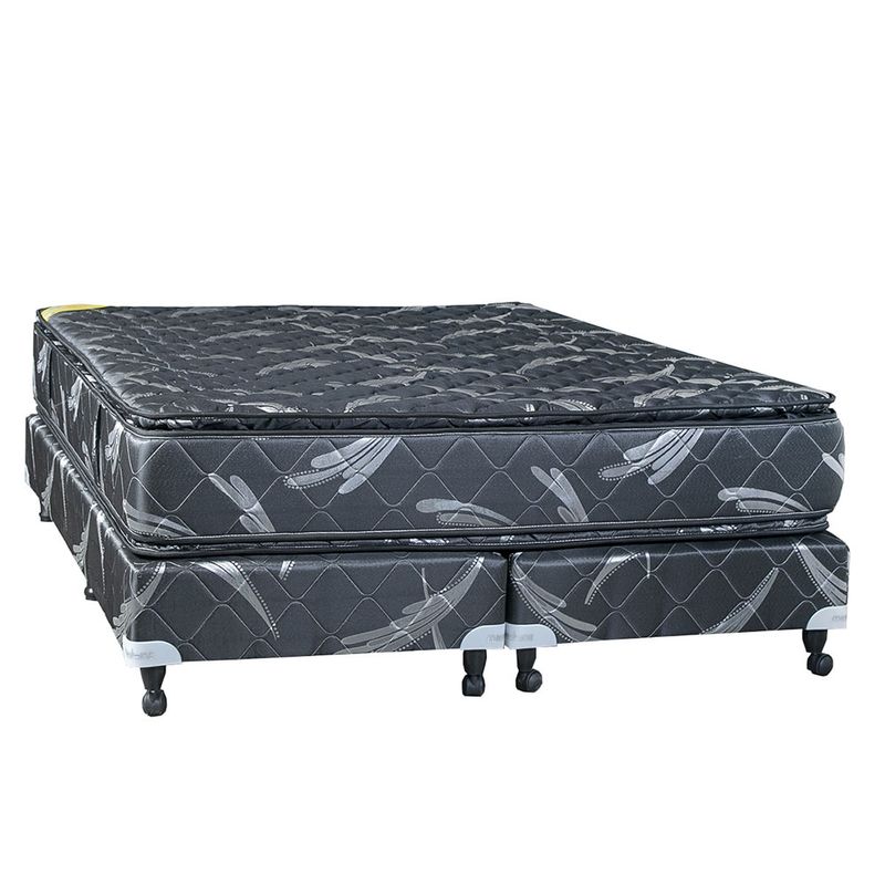 Conjunto Sommier Espuma De Alta Densidad Maxiking Brisas 160x200x030