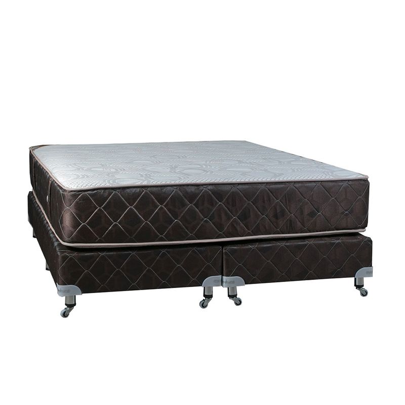 Conjunto Sommier Resorte Maxiking Silencio Grand 180x200x030
