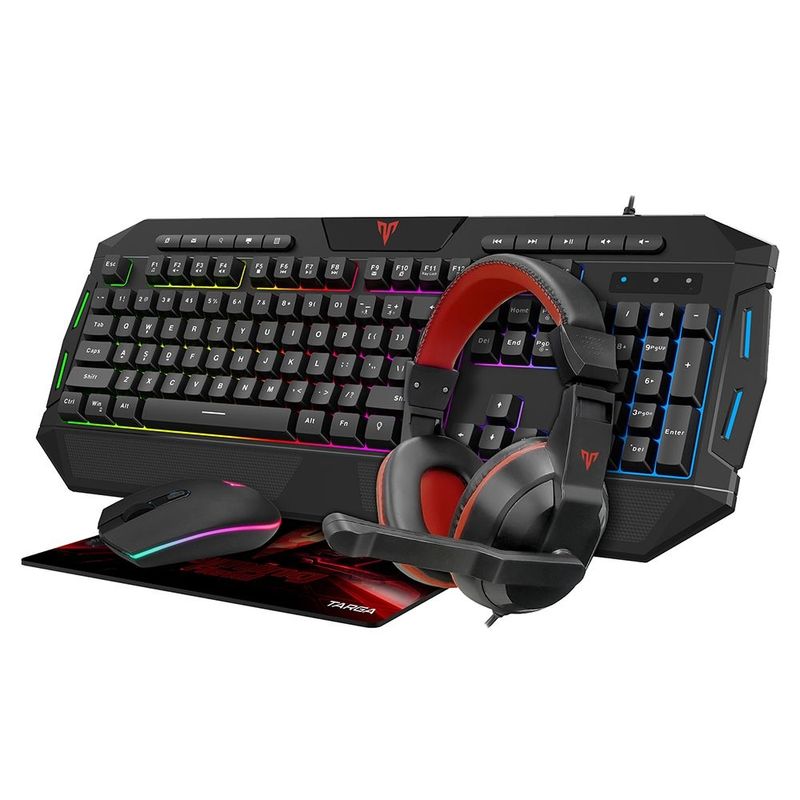 Kit Targa TG-KM210KIT Teclado + Mouse + Auricular + Pad Gamer