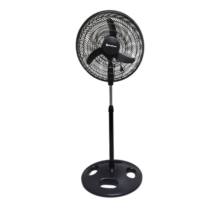Ventilador Pie Steel Home SHVP18P - 18" 3 Aspas Negras 3 Vel. SHVP1