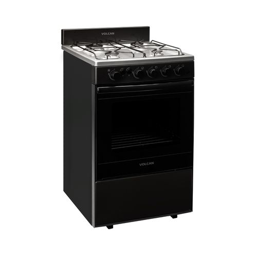 Cocina A Gas Volcan 87665Vm Grafito Inoxidable C/Encendido C/Luz Horno 550Mm