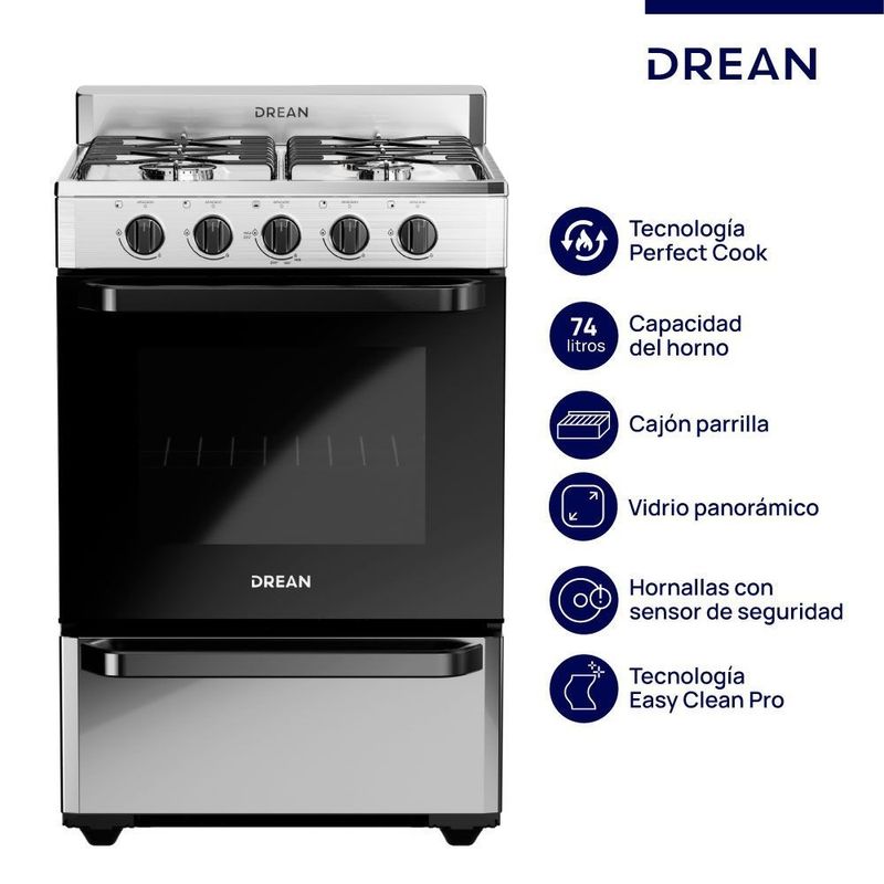 Cocina Gas Drean Cd5602Ai0 2