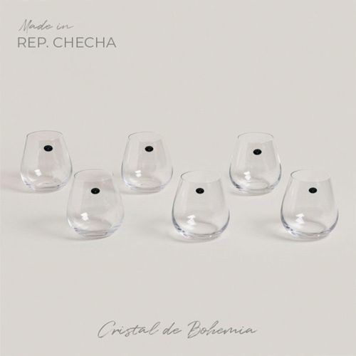 Set x 6 Vasos Cristal Bohemia Columba 380ml