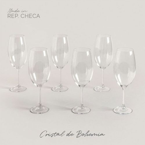 Set x 6 Copas Cristal Bohemia Milvus 400ml