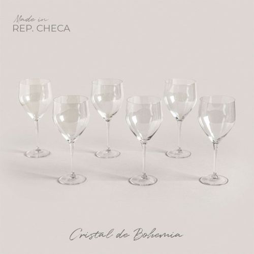 Set x 6 Copas Cristal Bohemia Columba 680ml