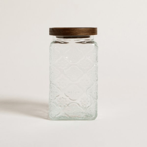 Frasco Cuadrado Salamanca Tapa Acacia 1000ml