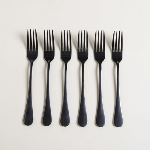 Set x 6 Utensilios Acero Negro 20cm