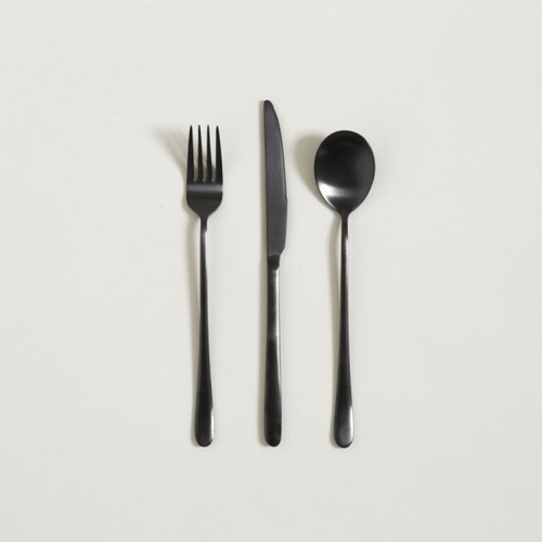Set x 3 Utensilios Mesa Manchester Negros 22cm