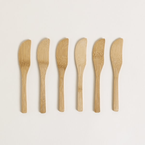 Set x 12 Cuchillos De Madera Para Untar 16 cm