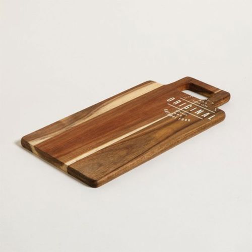 Tabla Con Manija De Acacia Original 40x20x1.5 cm