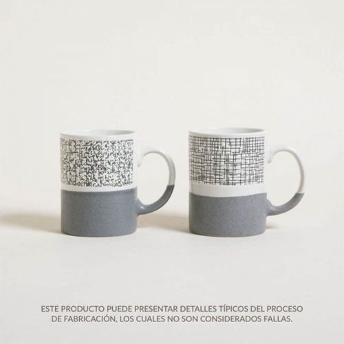 Mug Artesanal Rayas Horizontales 455ml