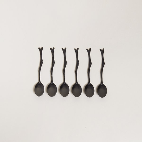 Set x 6 Cucharitas Pincer Negro Mate 12.50 cm