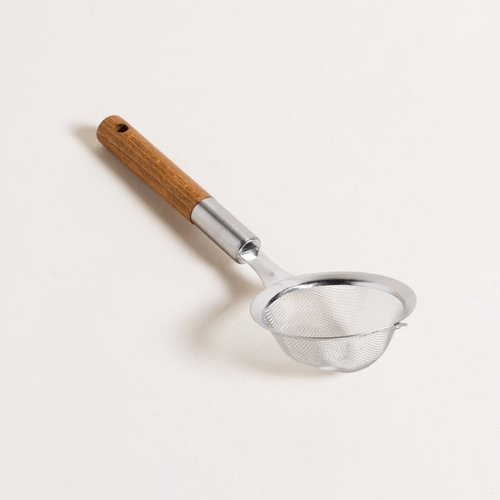 Colador Acero Inox. Y Acacia 26.5 cm