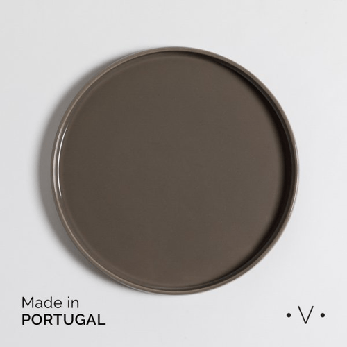Plato Playo Lagoa Taupe 26cm
