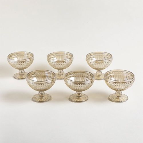 Set x 6 Compoteras Champagne Linea Cardif 350ml