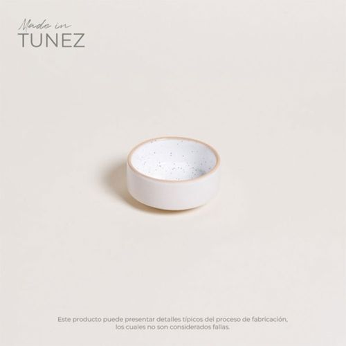 Mini Bowl Tozeur Neo Blanco Dots Borde Natural 10c