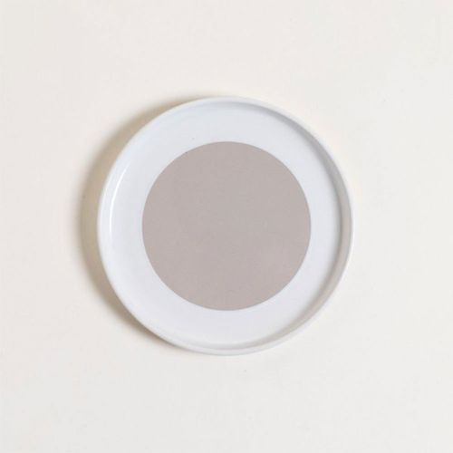 Plato De Postre Dalian Blanco Y Beige 20cm