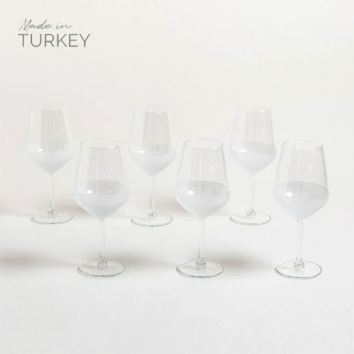 Set x 6 Copas De Vino Mersin Gris Fondo Esm 490ml