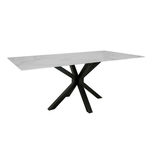 Mesa Rectangular Bulk Silestone 1.80X0.90 Base Cruz Mármol/Negro