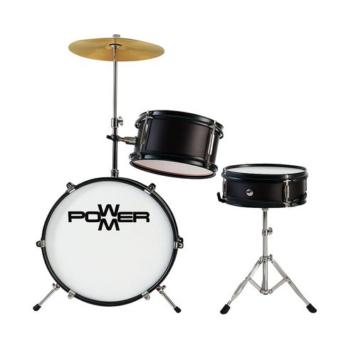 Bateria Para Niño Thunder 3 Cuerpos Negra