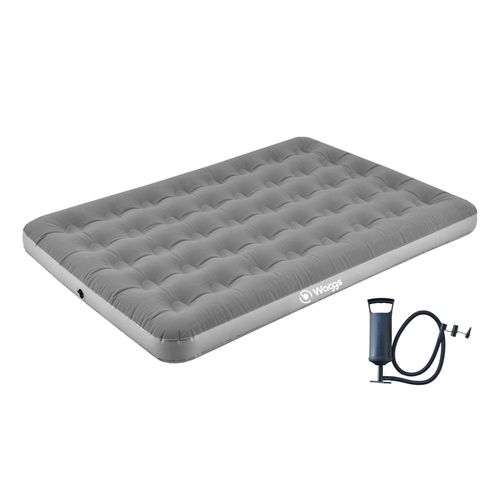 Colchón Inflable 2 Plazas Waggs Con Bomba Manual