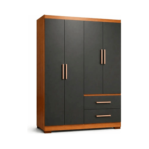 Ropero Máximo 4 puertas color grafito teca 54010