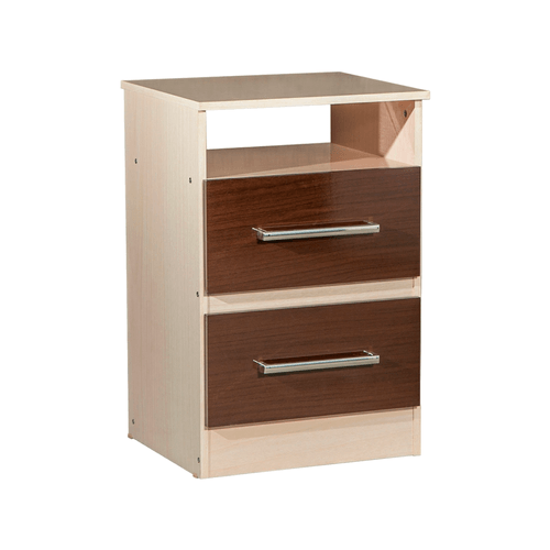 Mesa de luz Máximo 2 cajones color chocolate 57008