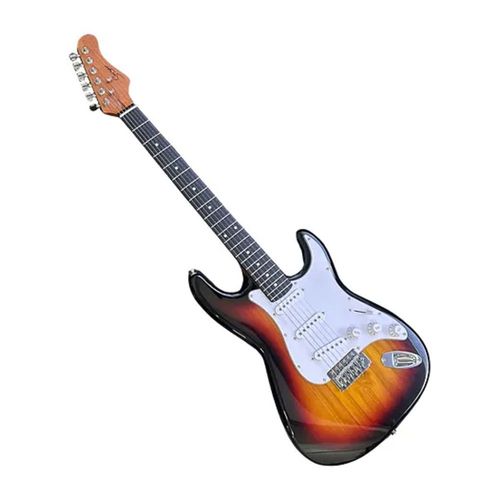 Guitarra eléctrica Smiger tipo Stratocaster con trémolo y funda sunburst