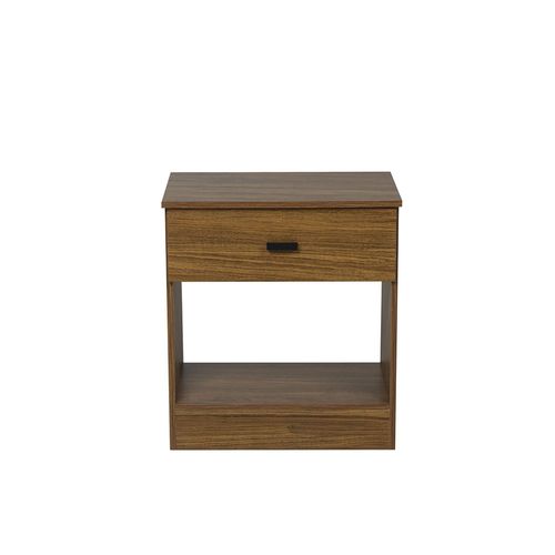 Mesa de luz Ricchezze Benevento 1 cajón color castaño