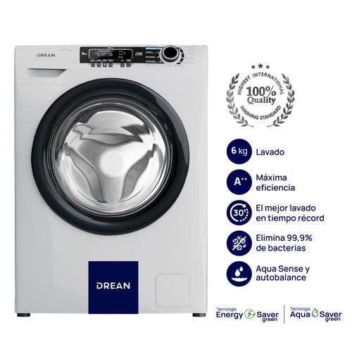 Lavarropas Drean inverter 6 kg 900 RPM LCFDR0609LB0